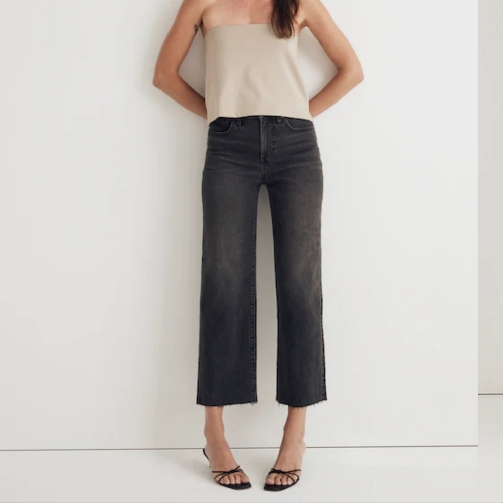 Madewell Perfect Vintage Wide Leg Crop Benley Wash